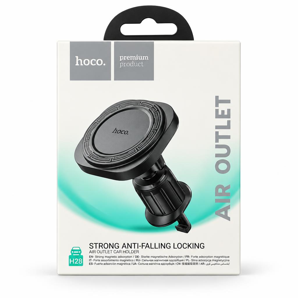 HOCO H28 Magnetic Car Phone Holder (Air Vent) — car & bike accessories, wholesale case of 50