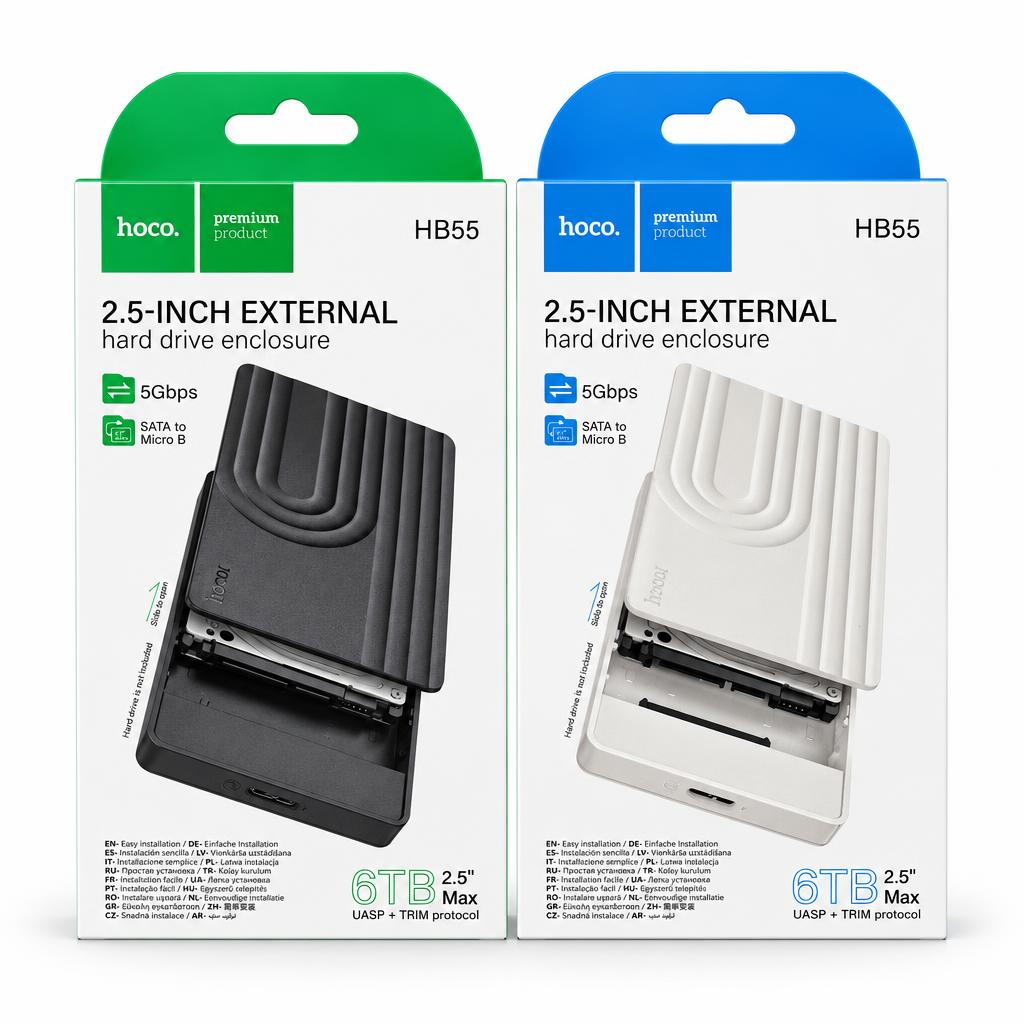HOCO HB55 USB 3.0 2.5-inch SATA Drive Enclosure — gaming & computer, wholesale case of 50
