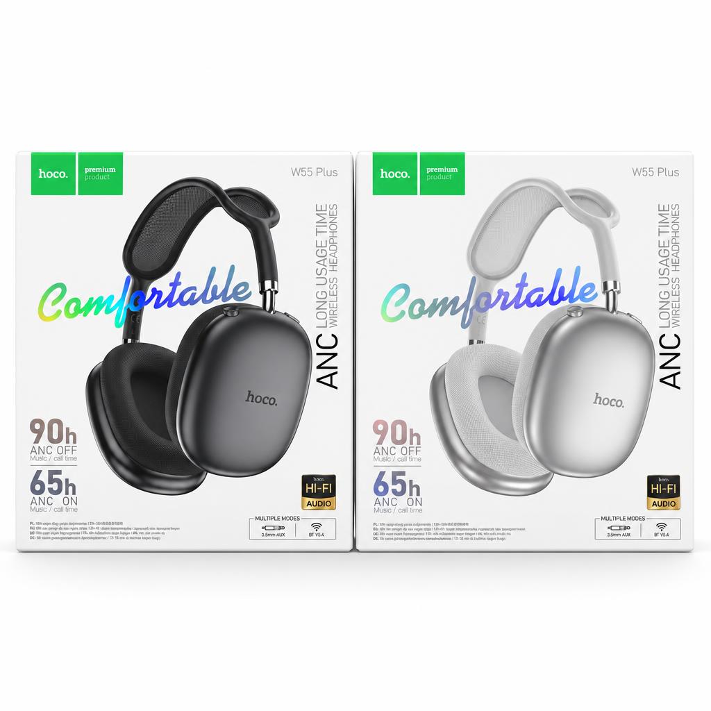 HOCO W55 Plus Bluetooth Headphones — earbuds, headsets & speakers, wholesale case of 10