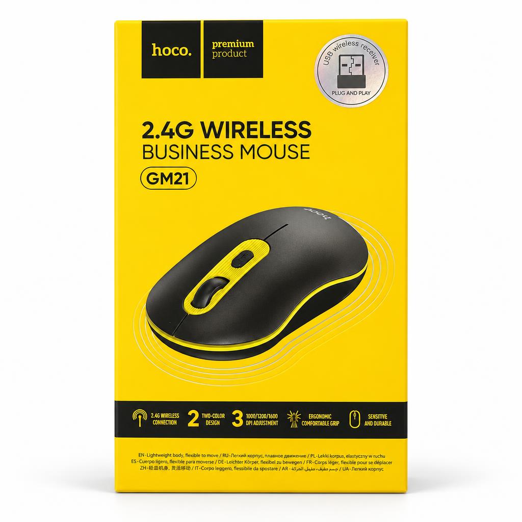 HOCO GM21 2.4G Wireless Mouse — gaming & computer, wholesale case of 50