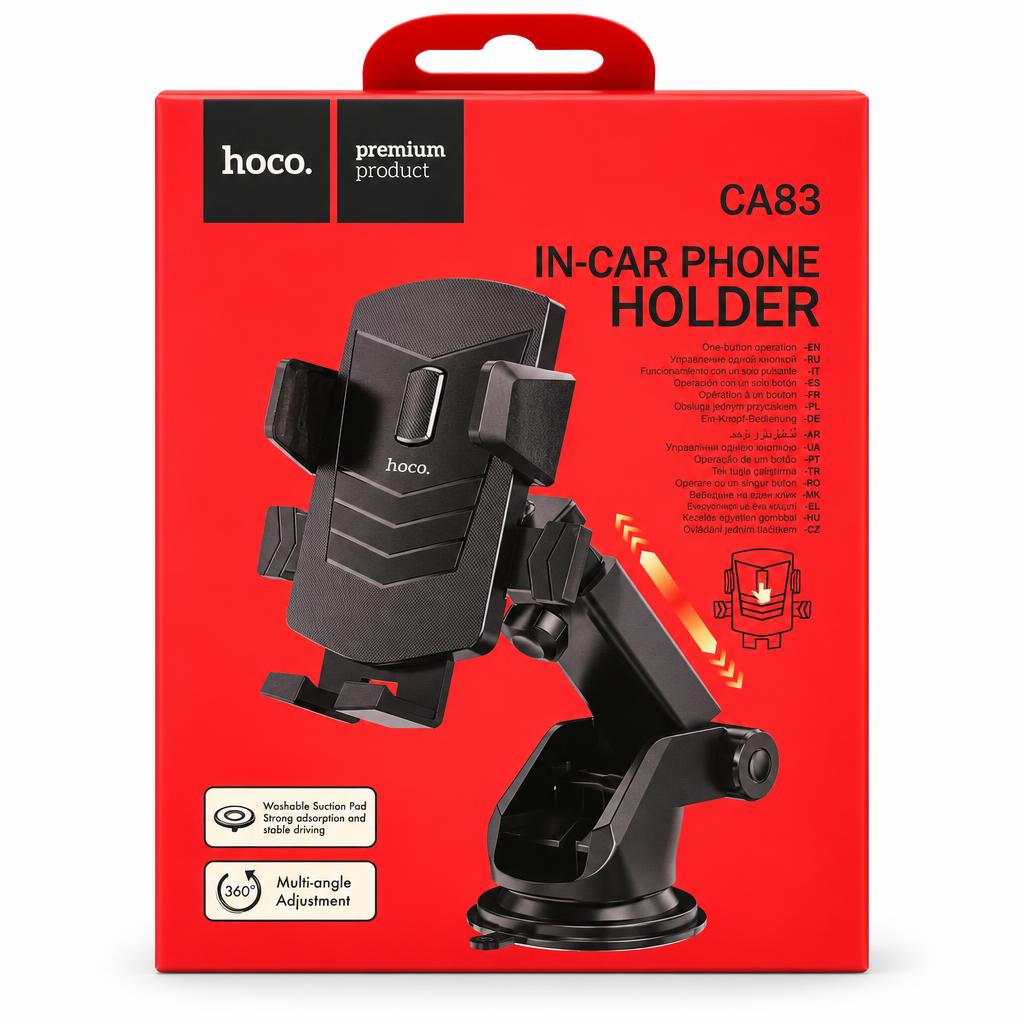 HOCO CA83 Car Phone Holder — car & bike accessories, wholesale case of 48