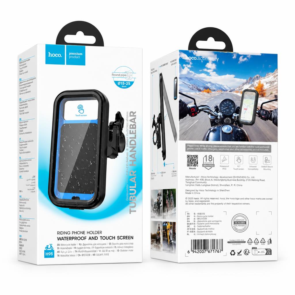 HOCO H95 Waterproof Bike Phone Holder — car & bike accessories, wholesale case of 40