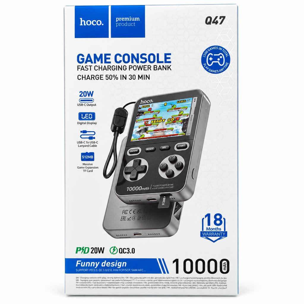 HOCO Q47 10000mAh Power Bank with Game Console — gaming & computer, wholesale case of 10