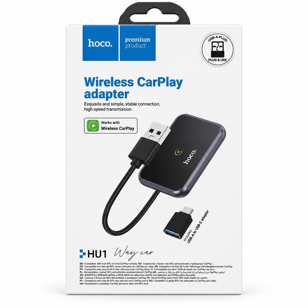 HOCO HU1 Wireless CarPlay Adapter — car & bike accessories, wholesale case of 20